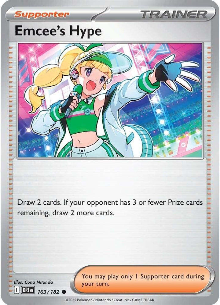 Emcee's Hype (163/182) [Scarlet & Violet: Destined Rivals] Pokémon