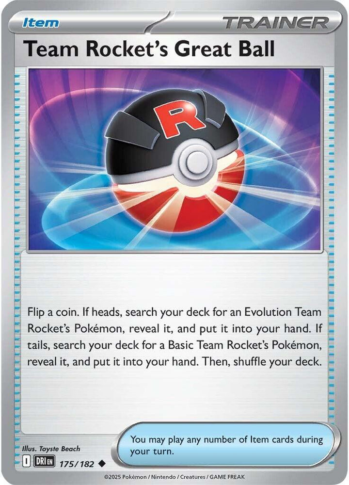 Team Rocket's Great Ball (175/182) [Scarlet & Violet: Destined Rivals] Pokémon