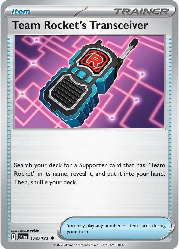 Team Rocket's Transceiver (178/182) [Scarlet & Violet: Destined Rivals] Pokémon