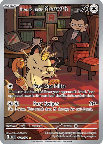 Team Rocket's Meowth (203/182) [Scarlet & Violet: Destined Rivals] Pokémon