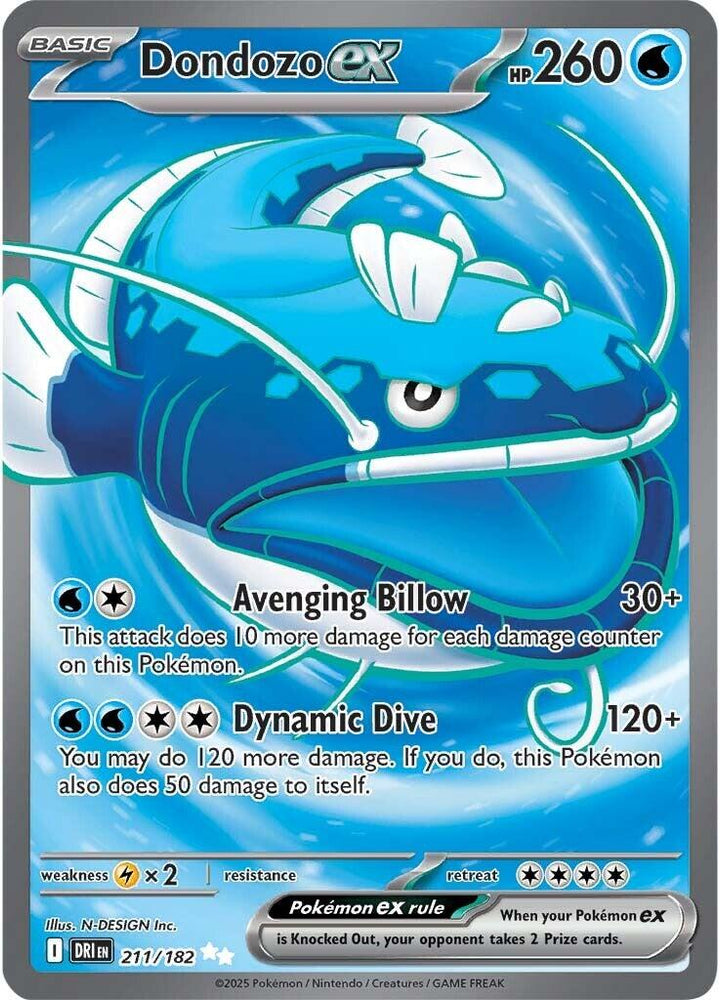 Dondozo ex (211/182) [Scarlet & Violet: Destined Rivals] Pokémon