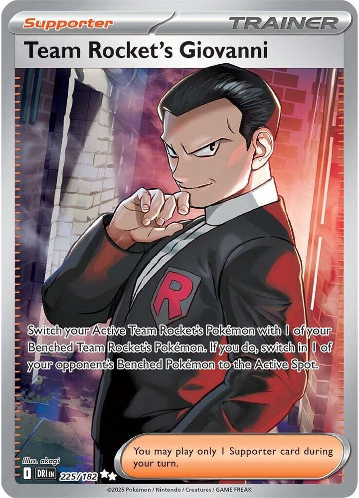 Team Rocket's Giovanni (225/182) [Scarlet & Violet: Destined Rivals] Pokémon