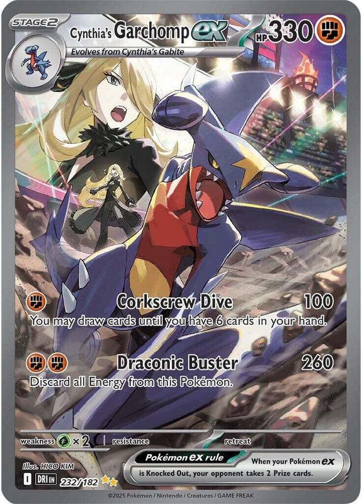 Cynthia's Garchomp ex (232/182) [Scarlet & Violet: Destined Rivals] Pokémon