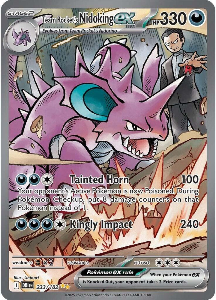 Team Rocket's Nidoking ex (233/182) [Scarlet & Violet: Destined Rivals] Pokémon
