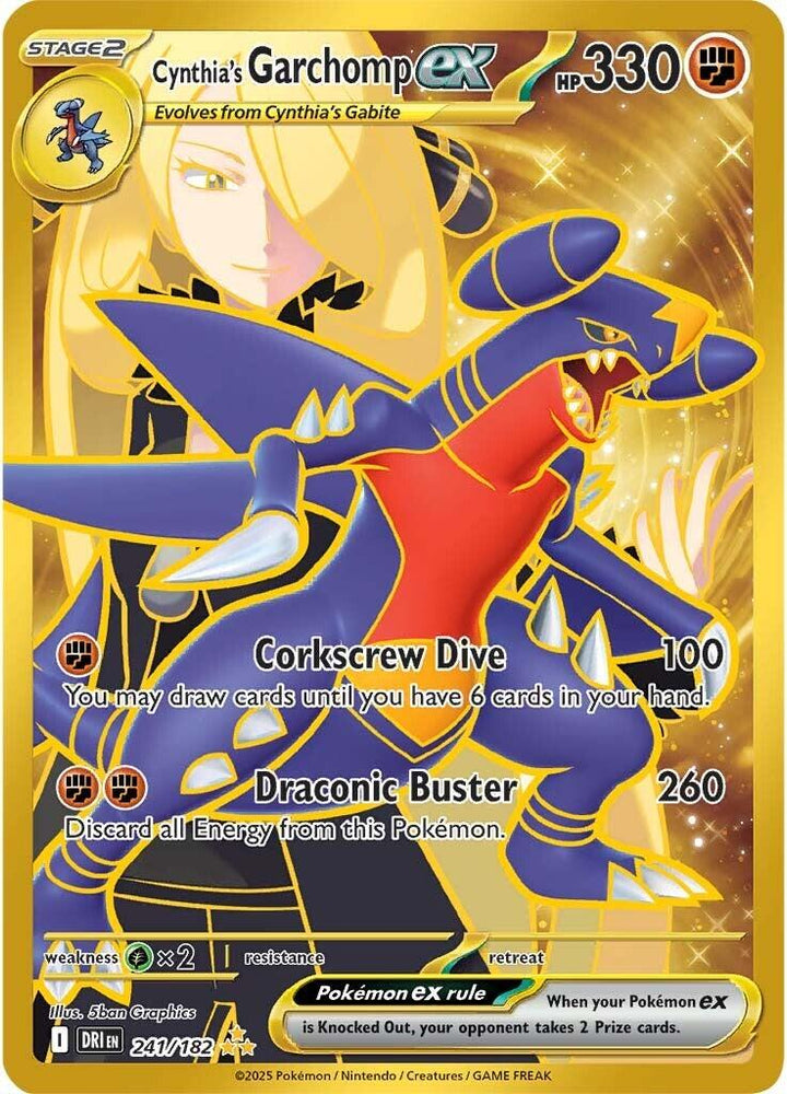 Cynthia's Garchomp ex (241/182) [Scarlet & Violet: Destined Rivals] Pokémon