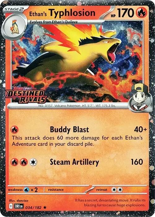 Ethan's Typhlosion (034/182) (Destined Rivals Stamp) [Scarlet & Violet: Destined Rivals] Pokémon
