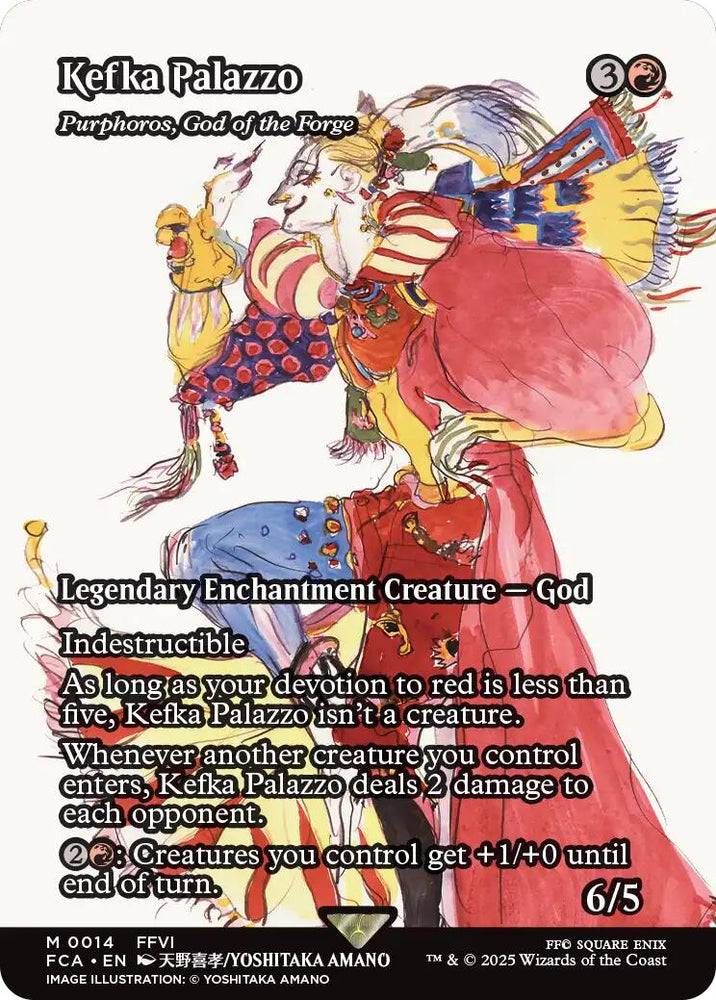 Kefka Palazzo - Purphoros, God of the Forge (Showcase) [FINAL FANTASY : Through the Ages] Magic: The Gathering