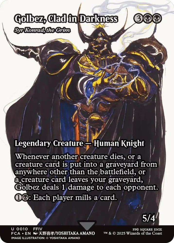 Golbez, Clad in Darkness - Syr Konrad, the Grim (Showcase) [FINAL FANTASY : Through the Ages] Magic: The Gathering