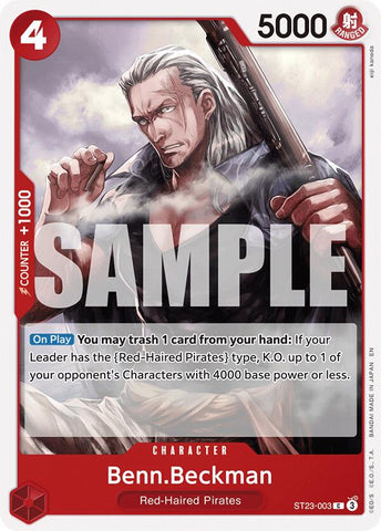 Benn.Beckman [Starter Deck: Red Shanks] Bandai