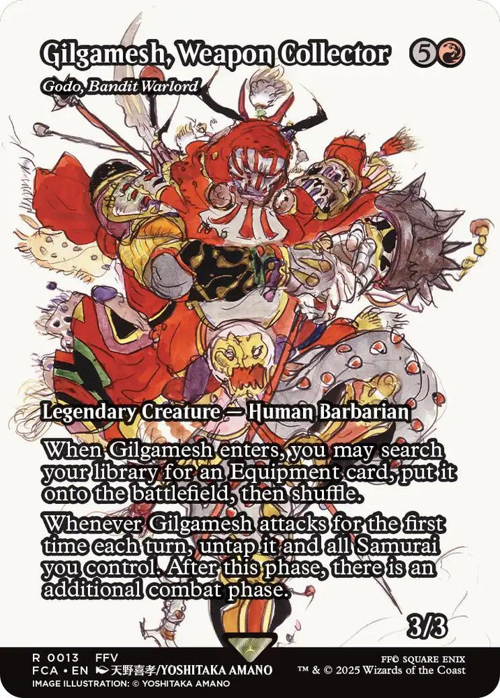 Gilgamesh, Weapon Collector - Godo, Bandit Warlord (Showcase) [FINAL FANTASY : Through the Ages] Magic: The Gathering