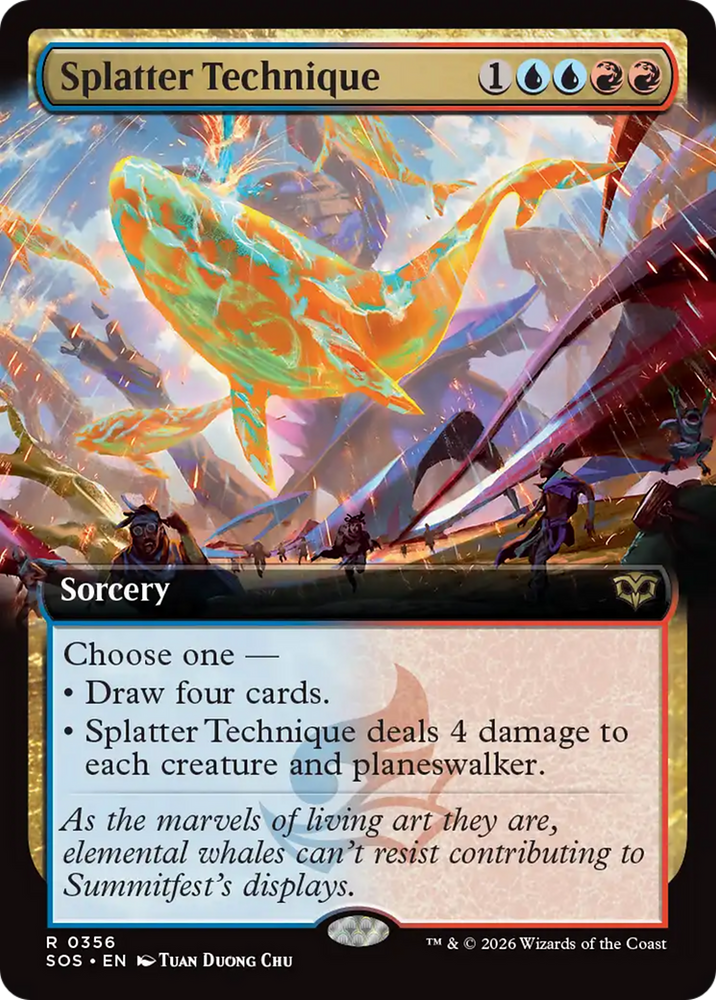 Splatter Technique (Extended Art) [Secrets of Strixhaven] Magic: The Gathering