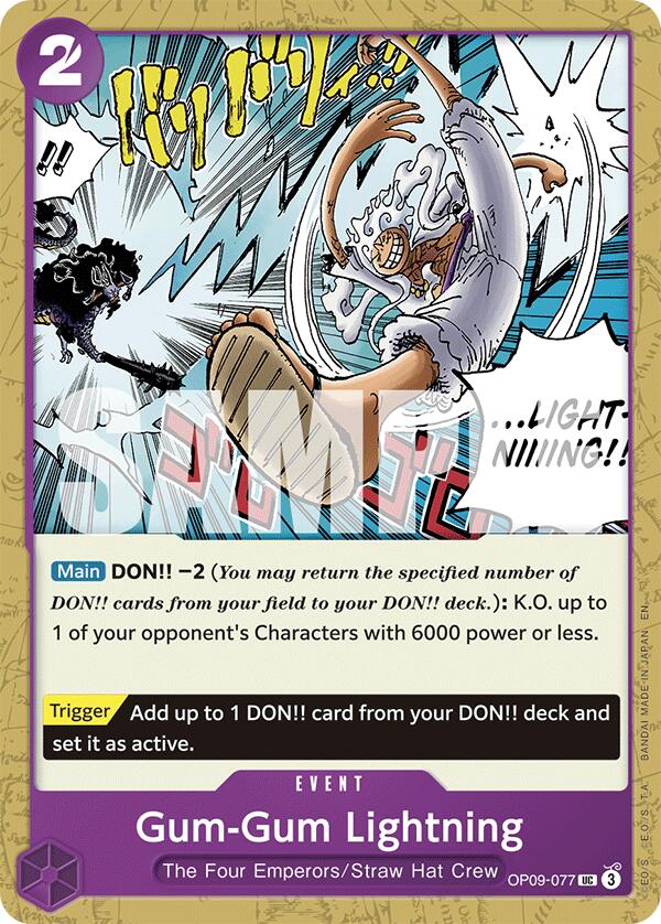 Gum-Gum Lightning (Reprint) [Starter Deck: Purple/Black Monkey.D.Luffy] Bandai