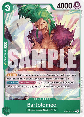 Bartolomeo (Reprint) [Starter Deck: GREEN Jewelry Bonney] Bandai