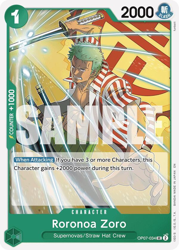 Roronoa Zoro (Reprint) [Starter Deck: GREEN Jewelry Bonney] Bandai