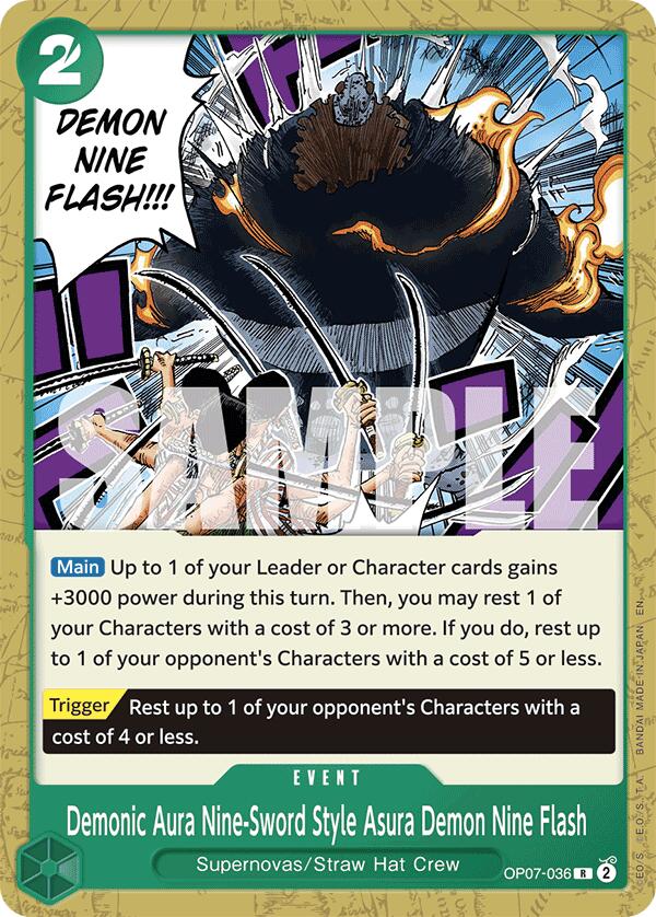 Demonic Aura Nine-Sword Style Asura Demon Nine Flash (Reprint) [Starter Deck: GREEN Jewelry Bonney] Bandai