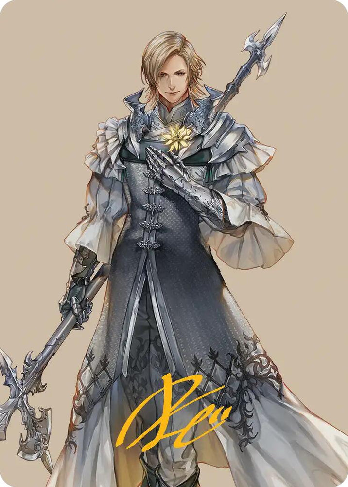 Dion, Bahamut's Dominant Art Card (Gold-Stamped Signature) [FINAL FANTASY Art Series] Magic: The Gathering