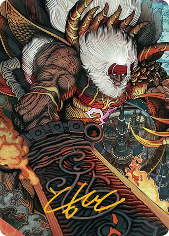 Braska's Final Aeon Art Card (Gold-Stamped Signature) [FINAL FANTASY Art Series] Magic: The Gathering