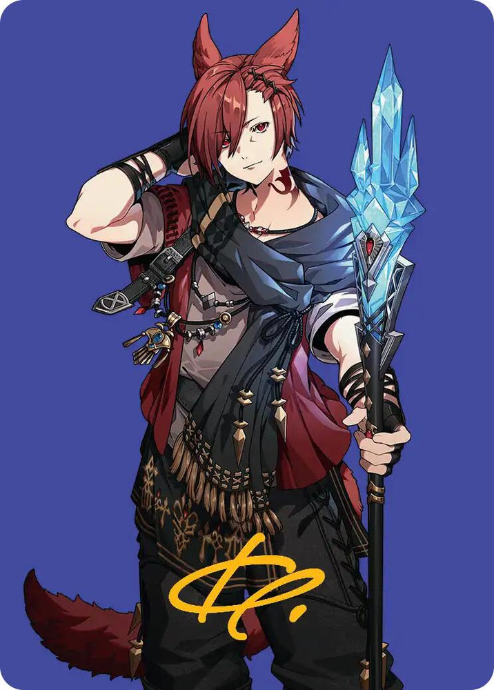 G'raha Tia, Scion Reborn Art Card (51) (Gold-Stamped Signature) [FINAL FANTASY Art Series] Magic: The Gathering