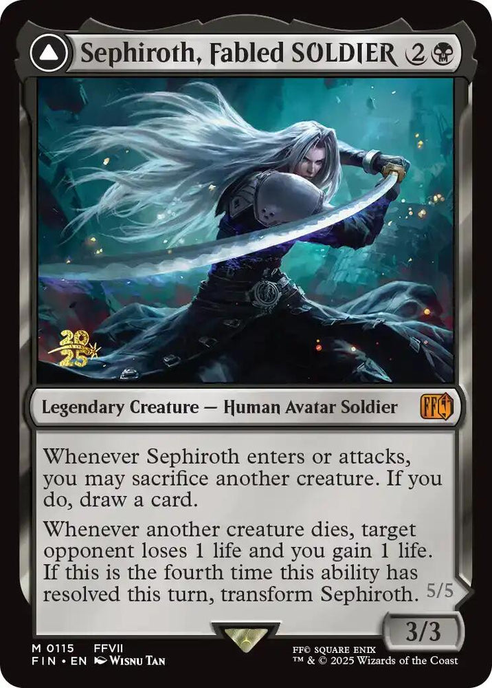 Sephiroth, Fabled SOLDIER [FINAL FANTASY Prerelease Promo] Magic: The Gathering