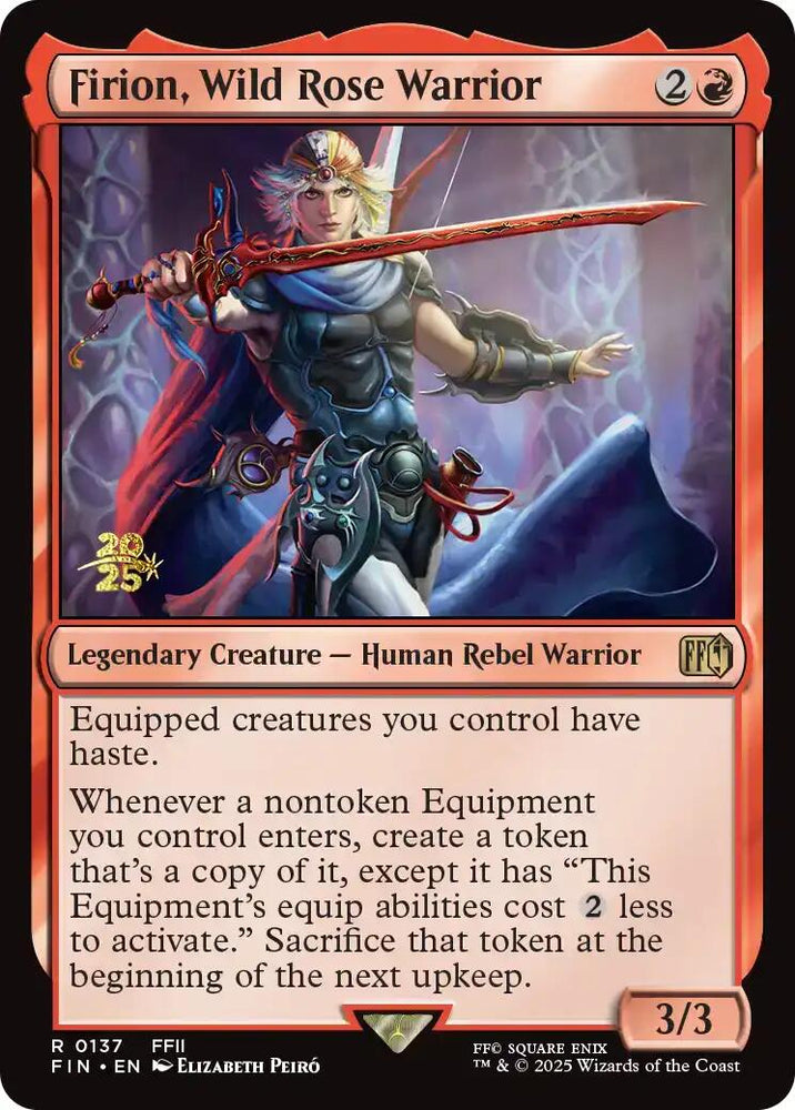 Firion, Wild Rose Warrior [FINAL FANTASY Prerelease Promo] Magic: The Gathering