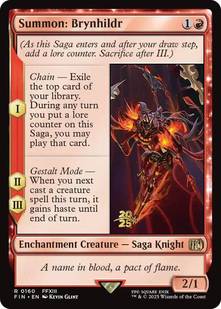 Summon: Brynhildr [FINAL FANTASY Prerelease Promo] Magic: The Gathering