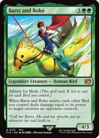 Bartz and Boko [FINAL FANTASY Prerelease Promo] Magic: The Gathering