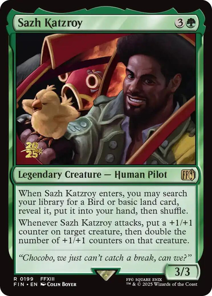 Sazh Katzroy [FINAL FANTASY Prerelease Promo] Magic: The Gathering