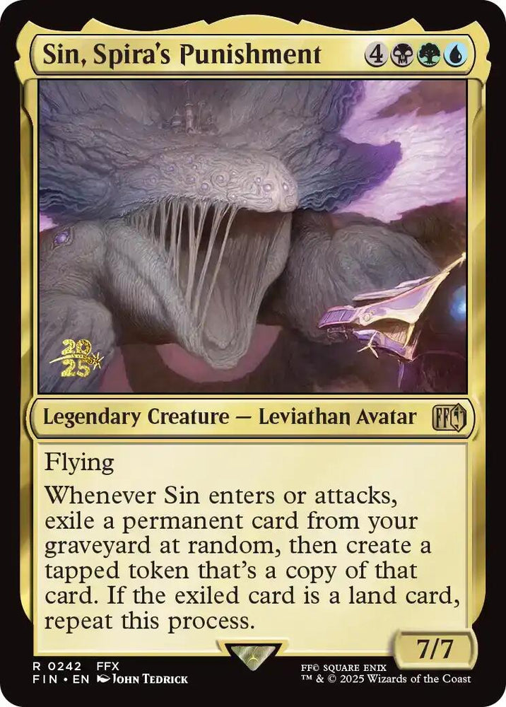 Sin, Spira's Punishment [FINAL FANTASY Prerelease Promo] Magic: The Gathering