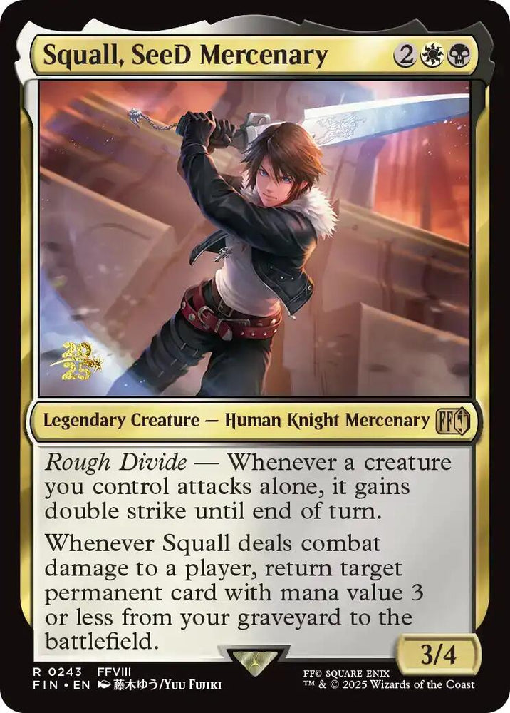 Squall, SeeD Mercenary [FINAL FANTASY Prerelease Promo] Magic: The Gathering