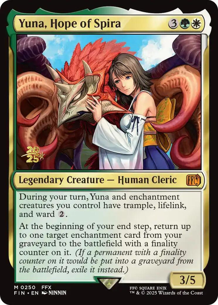 Yuna, Hope of Spira [FINAL FANTASY Prerelease Promo] Magic: The Gathering