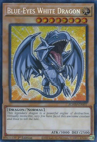Blue-Eyes White Dragon [BLMM-EN001] Secret Rare Yu-Gi-Oh!