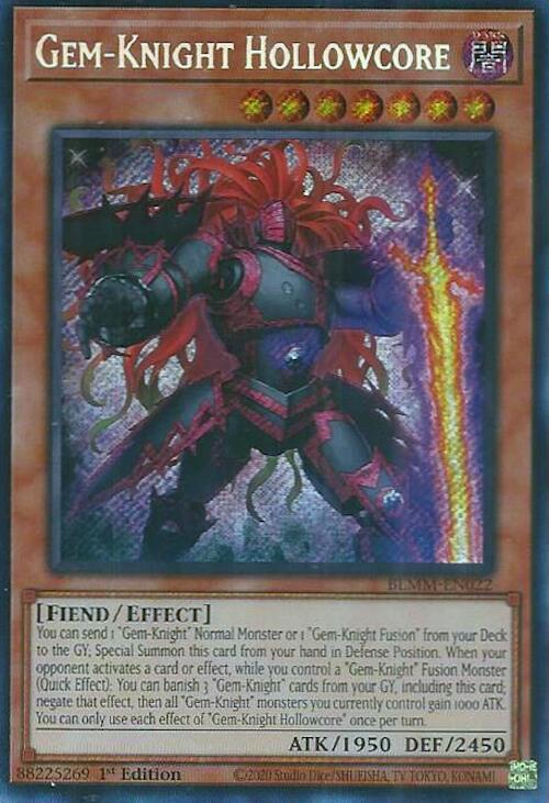 Gem-Knight Hollowcore [BLMM-EN022] Secret Rare Yu-Gi-Oh!