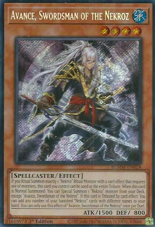Avance, Swordsman of the Nekroz [BLMM-EN024] Secret Rare Yu-Gi-Oh!