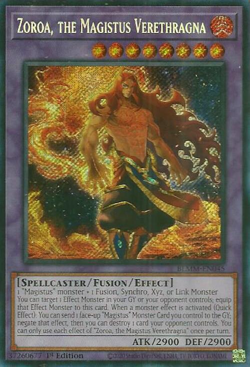 Zoroa, the Magistus Verethragna [BLMM-EN045] Secret Rare Yu-Gi-Oh!
