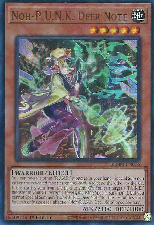 Noh-P.U.N.K. Deer Note [BLMM-EN076] Ultra Rare Yu-Gi-Oh!