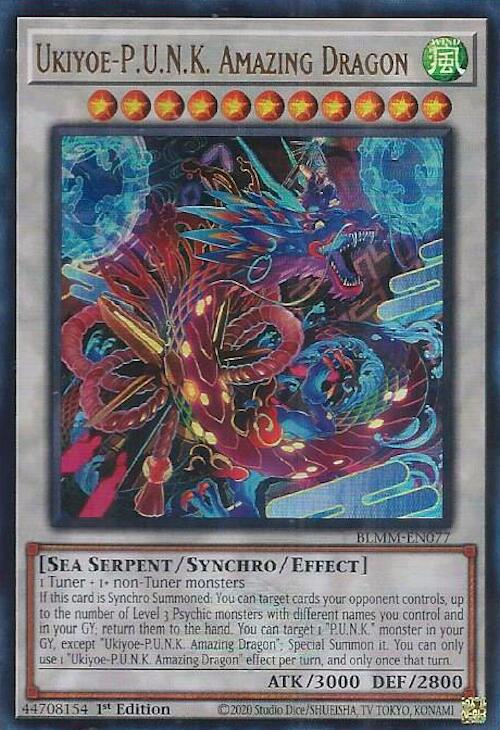 Ukiyoe-P.U.N.K. Amazing Dragon [BLMM-EN077] Ultra Rare Yu-Gi-Oh!