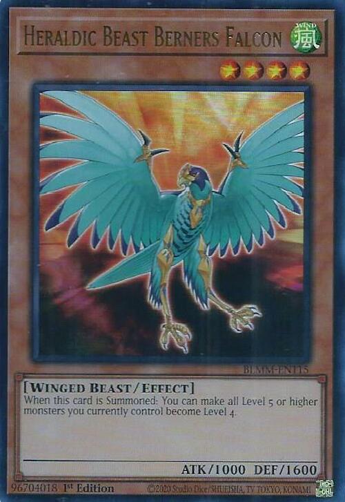 Heraldic Beast Berners Falcon [BLMM-EN115] Ultra Rare Yu-Gi-Oh!