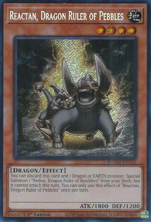 Reactan, Dragon Ruler of Pebbles [BLMM-EN121] Secret Rare Yu-Gi-Oh!