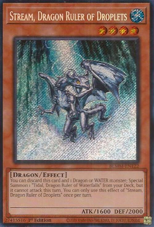 Stream, Dragon Ruler of Droplets [BLMM-EN122] Secret Rare Yu-Gi-Oh!