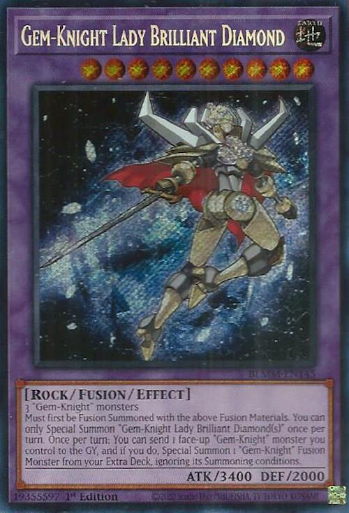 Gem-Knight Lady Brilliant Diamond [BLMM-EN145] Secret Rare Yu-Gi-Oh!