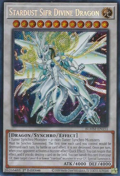 Stardust Sifr Divine Dragon [BLMM-EN151] Secret Rare Yu-Gi-Oh!