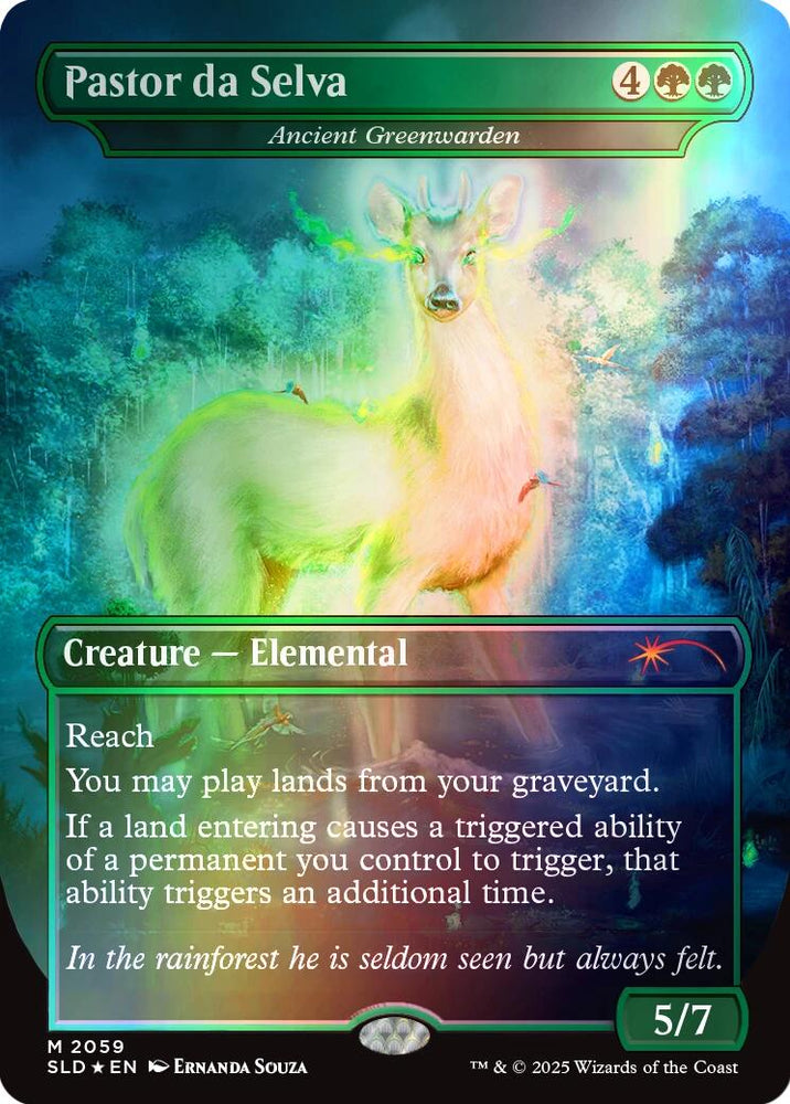 Pastor da Selva - Ancient Greenwarden (Rainbow Foil) [Secret Lair Drop Series] Magic: The Gathering
