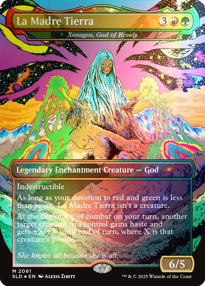 La Madre Tierra - Xenagos, God of Revels (Rainbow Foil) [Secret Lair Drop Series] Magic: The Gathering