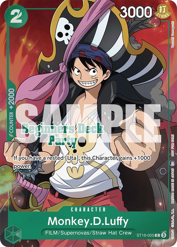 Monkey.D.Luffy (ST-23 - ST-28 Beginners Deck Party) [Winner] [One Piece Promotion Cards] Bandai