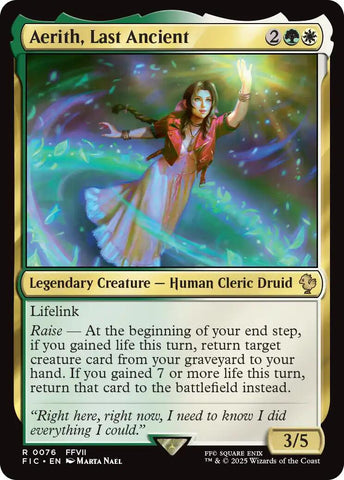 Aerith, Last Ancient (Surge Foil) [FINAL FANTASY Commander] Magic: The Gathering