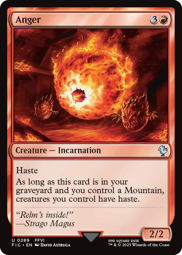 Anger (Surge Foil) [FINAL FANTASY Commander] Magic: The Gathering