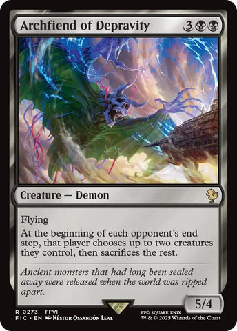 Archfiend of Depravity (Surge Foil) [FINAL FANTASY Commander] Magic: The Gathering
