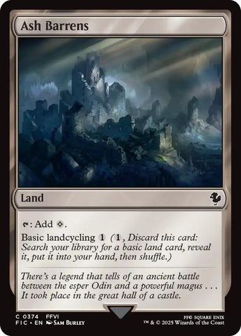 Ash Barrens (Surge Foil) [FINAL FANTASY Commander] Magic: The Gathering