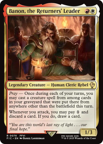 Banon, the Returners' Leader (Surge Foil) [FINAL FANTASY Commander] Magic: The Gathering