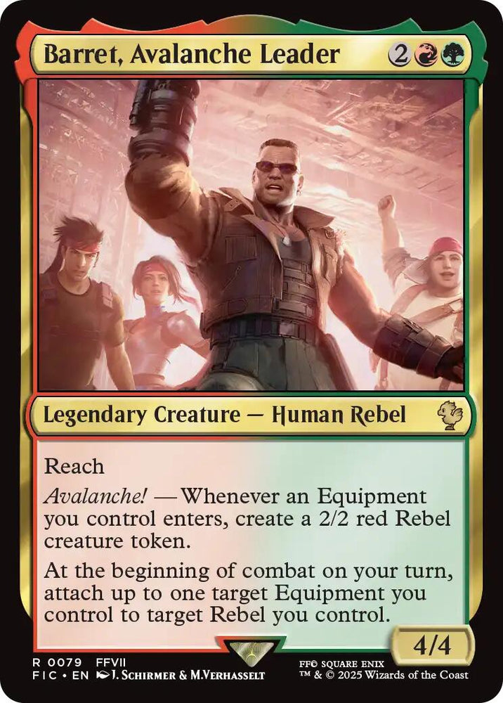 Barret, Avalanche Leader (Surge Foil) [FINAL FANTASY Commander] Magic: The Gathering